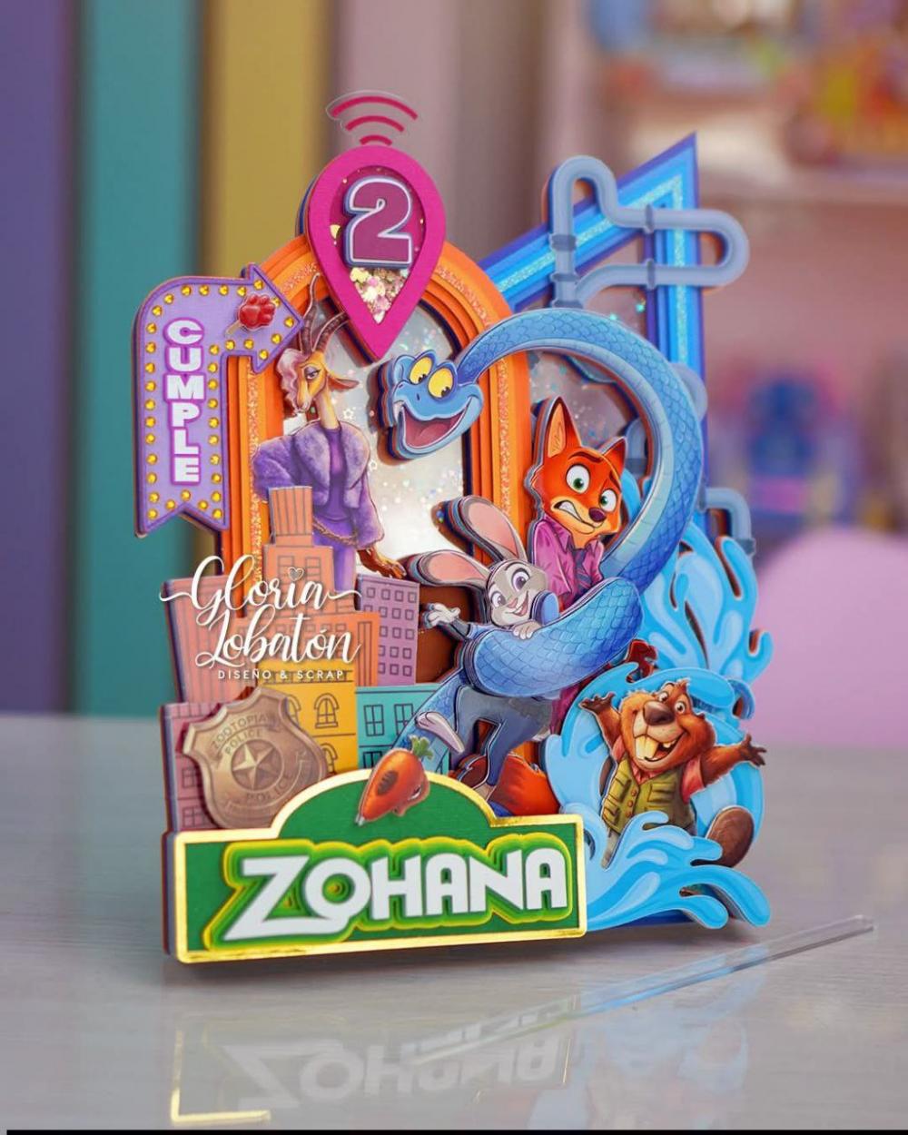 Arquivo de corte Topo de Bolo de Bolo Zootopia