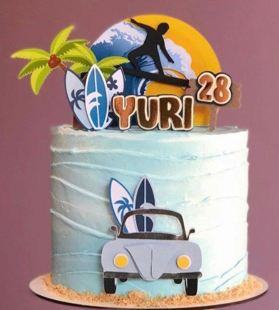 Arquivo de corte topo de bolo Surf