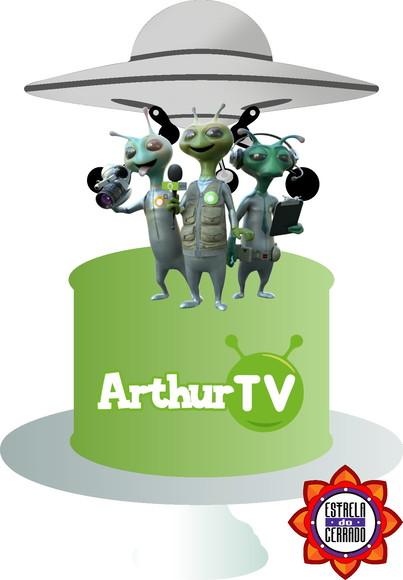 Arquivo de corte topo de bolo Alien tv