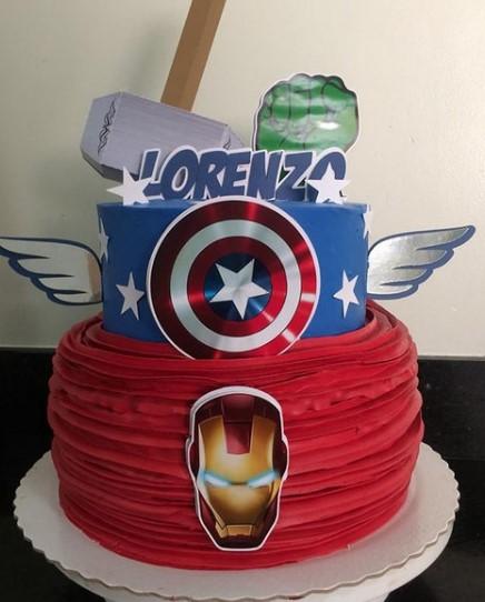 Arquivo de corte Topo de bolo Avengers