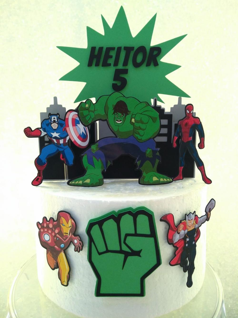 Arquivo de corte Topo de bolo Avengers