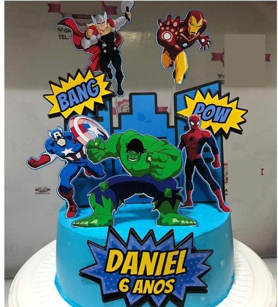 Arquivo de corte Topo de bolo Avengers