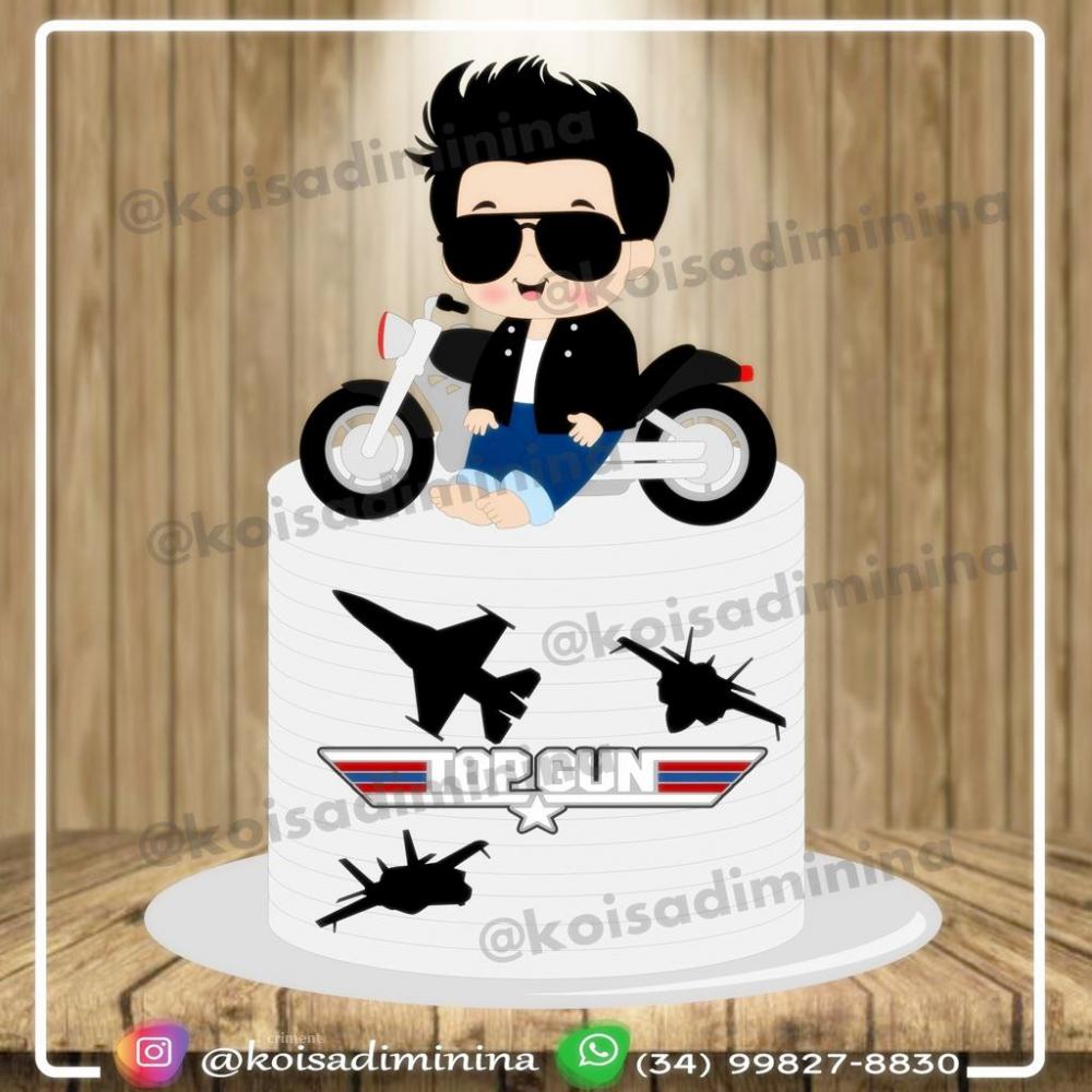 Arquivo de corte topo de bolo Top Gun