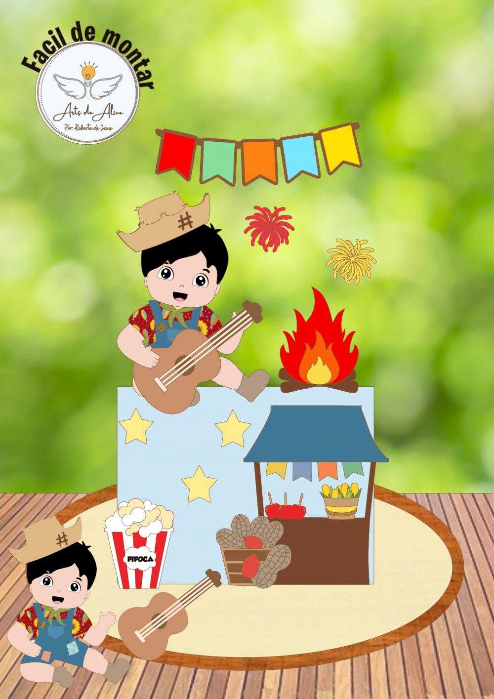 Arquivo de corte topo de bolo arraiá