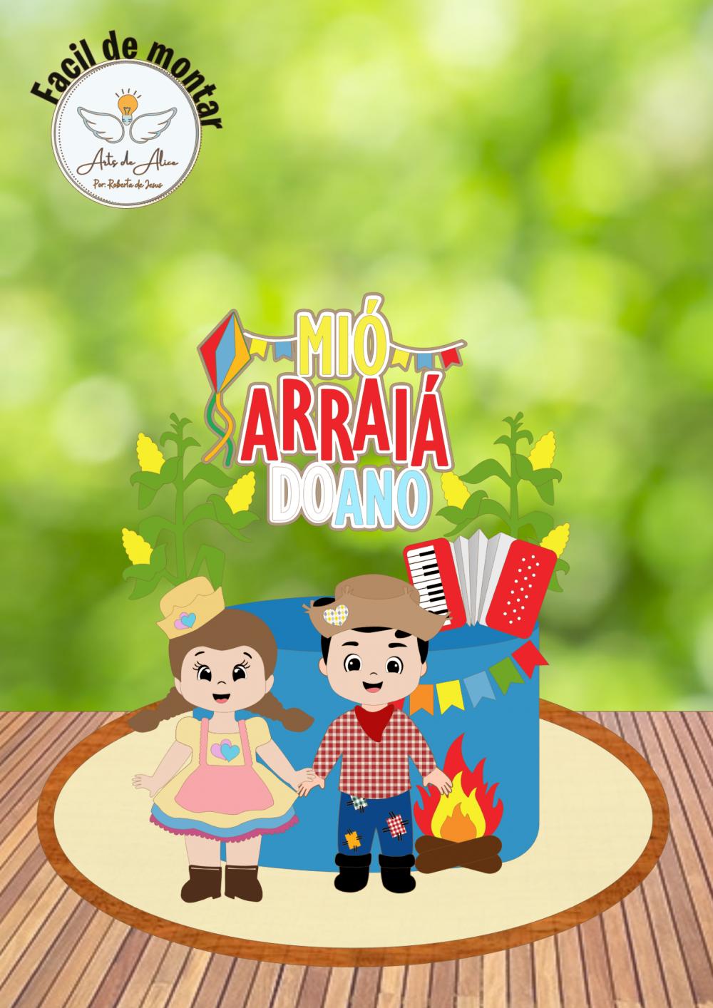 Arquivo de corte topo de bolo arraiá