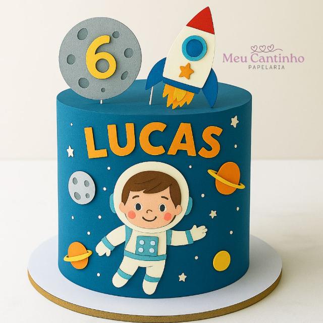 Arquivo de corte topo de bolo Astronauta