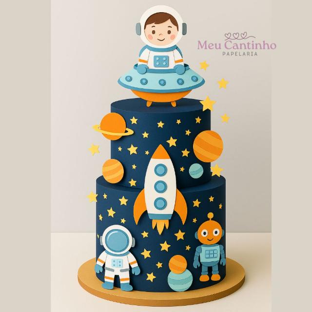 Arquivo de corte topo de bolo Astronauta