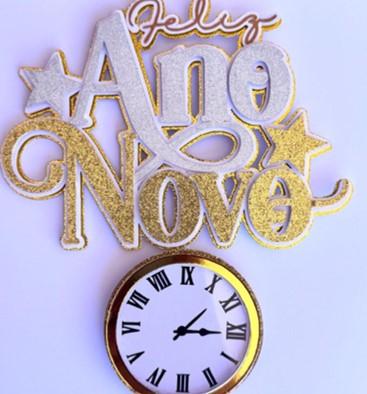 Arquivo de corte topo de bolo ano novo