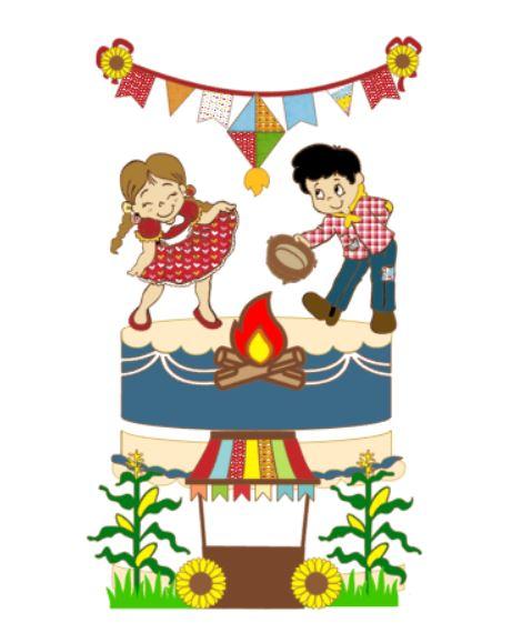 Arquivo de corte topo de bolo arraiá