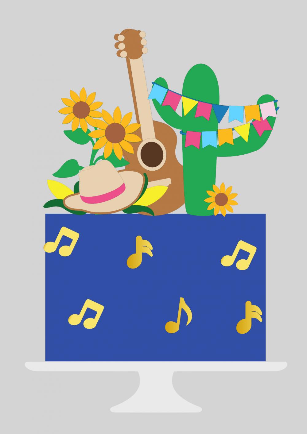 Arquivo de corte topo de bolo arraiá