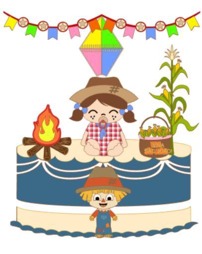 Arquivo de corte topo de bolo arraiá