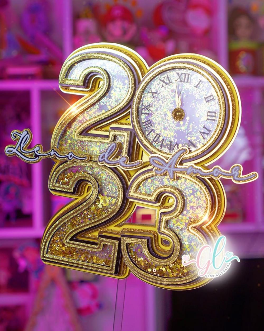 Arquivo de corte topo de bolo ano novo