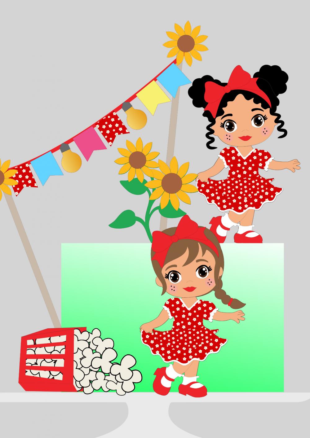 Arquivo de corte topo de bolo arraiá