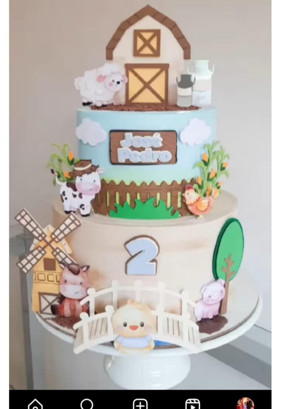 Arquivo de corte topo de bolo Fazendinha