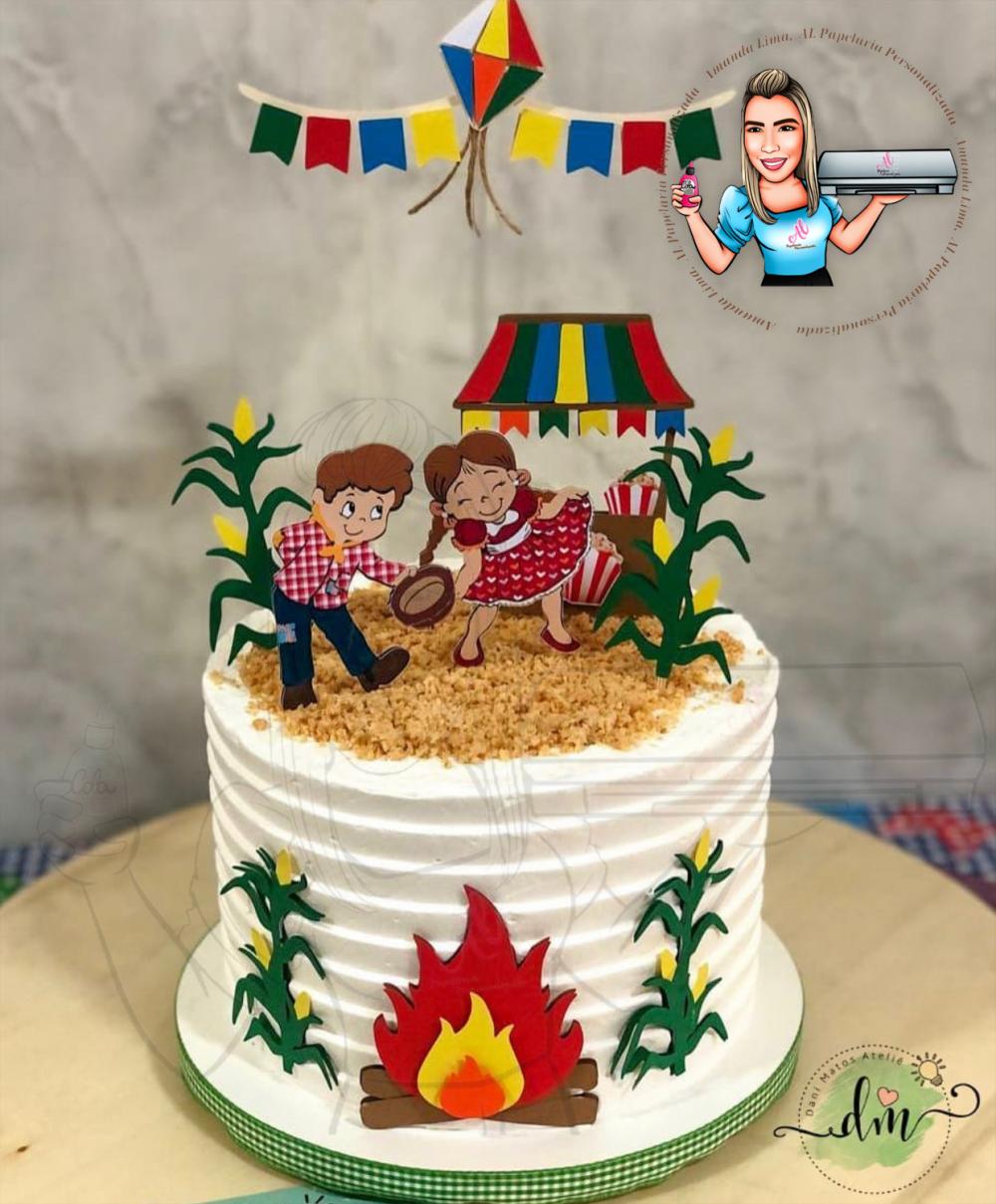 Arquivo de corte topo de bolo arraiá