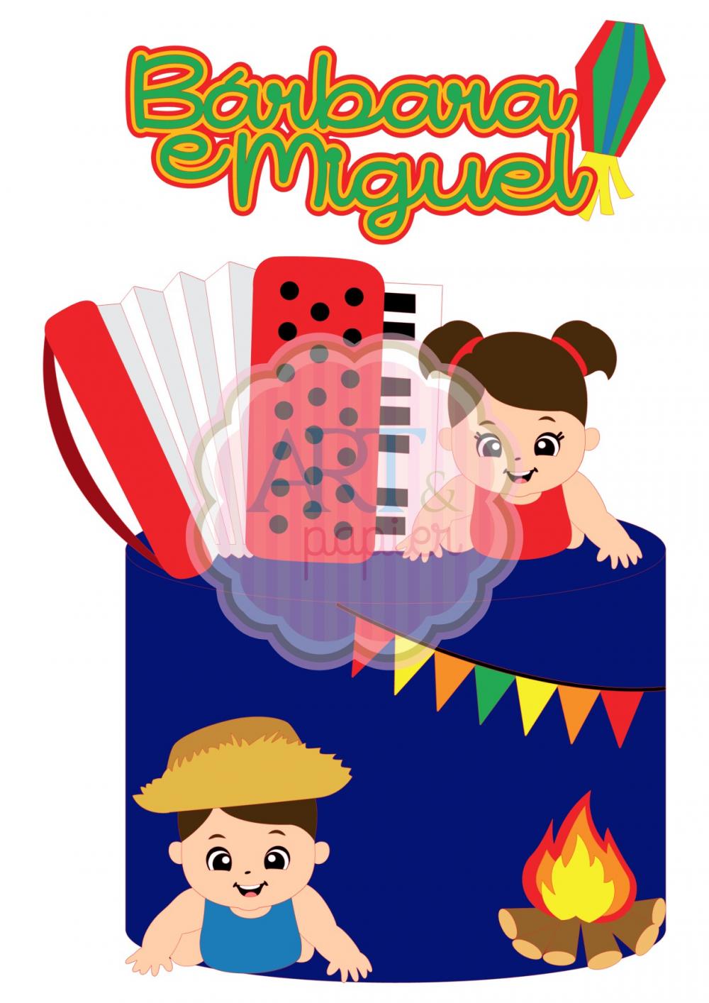 Arquivo de corte topo de bolo arraiá