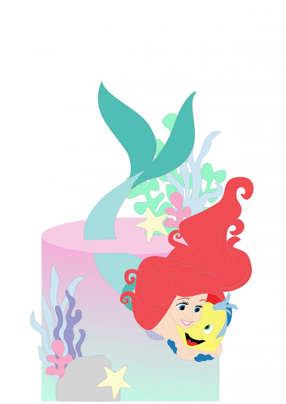 Arquivo de corte topo de bolo ariel