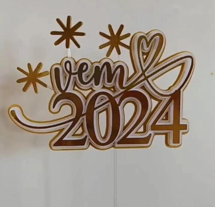 Arquivo de corte topo de bolo ano novo