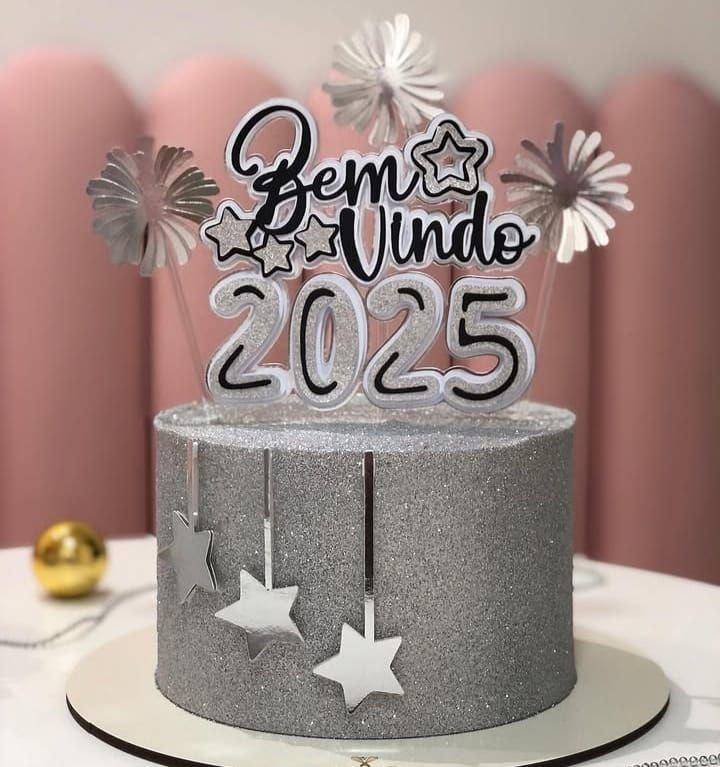 Arquivo de corte topo de bolo ano novo