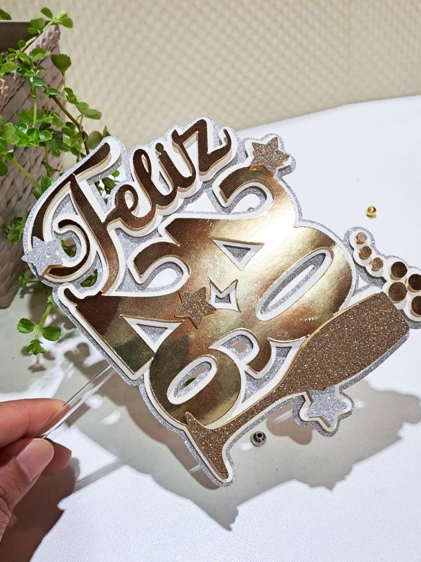 Arquivo de corte topo de bolo Academia