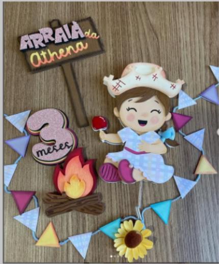 Arquivo de corte topo de bolo Arraiá