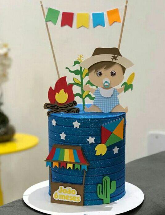 Arquivo de corte topo de bolo Arraiá