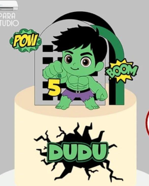 Arquivo de corte topo de bolo Hulk