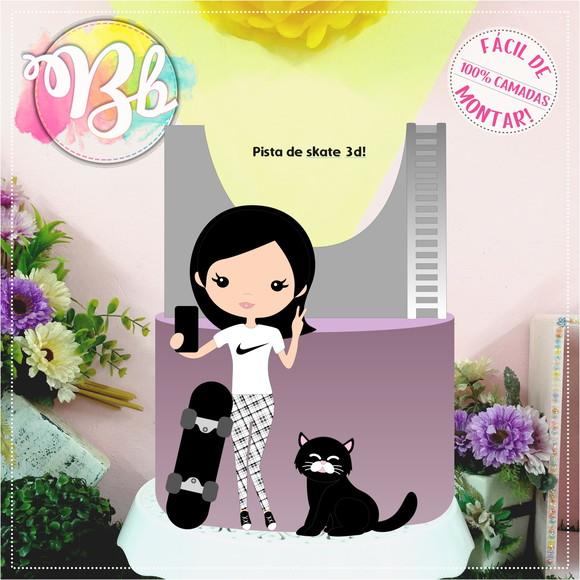 Arquivo de corte topo de bolo Skate