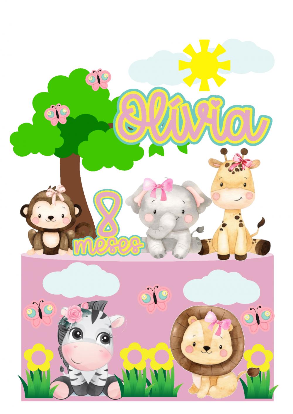 Arquivo de corte topo de bolo Safari