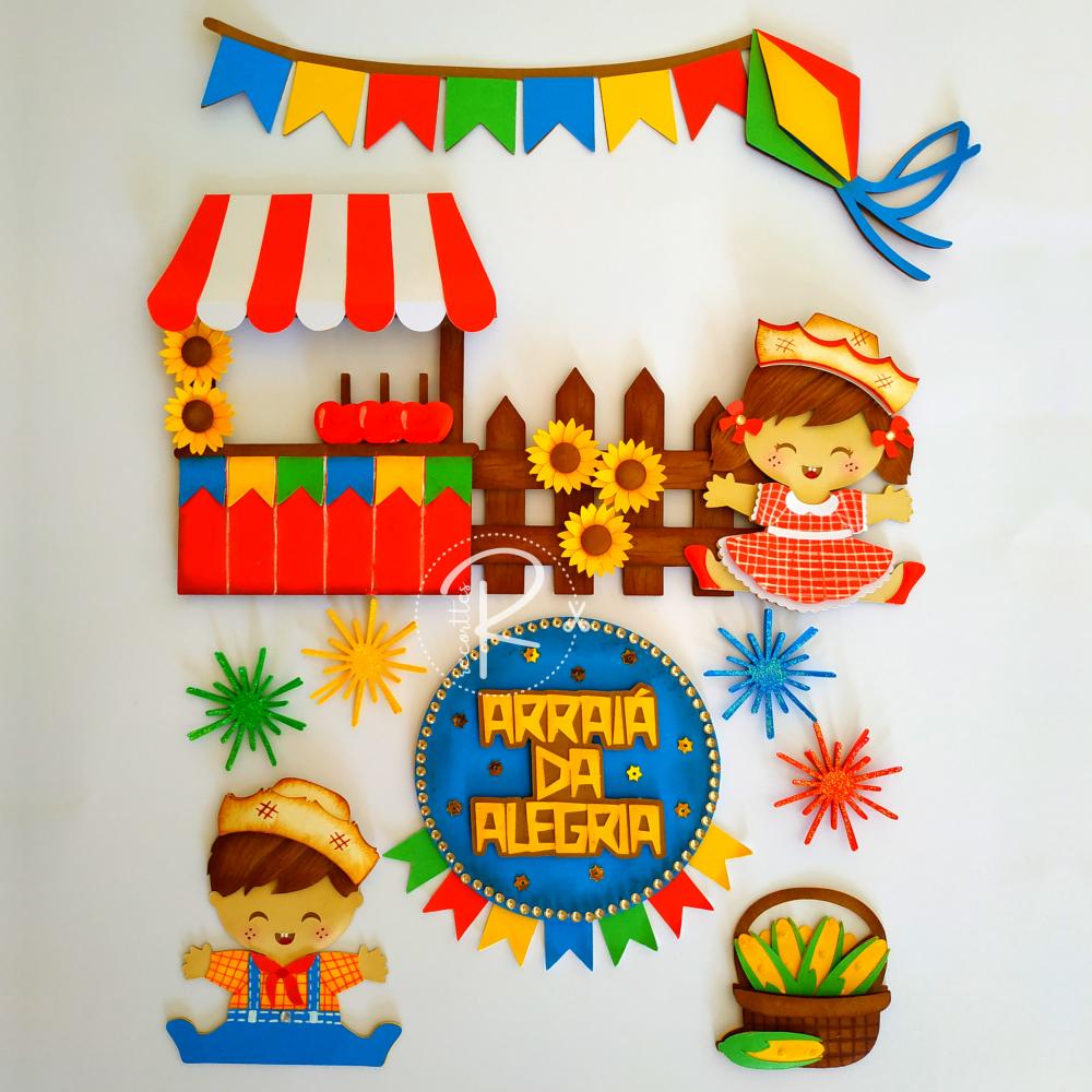 Arquivo de corte topo de bolo Arraiá