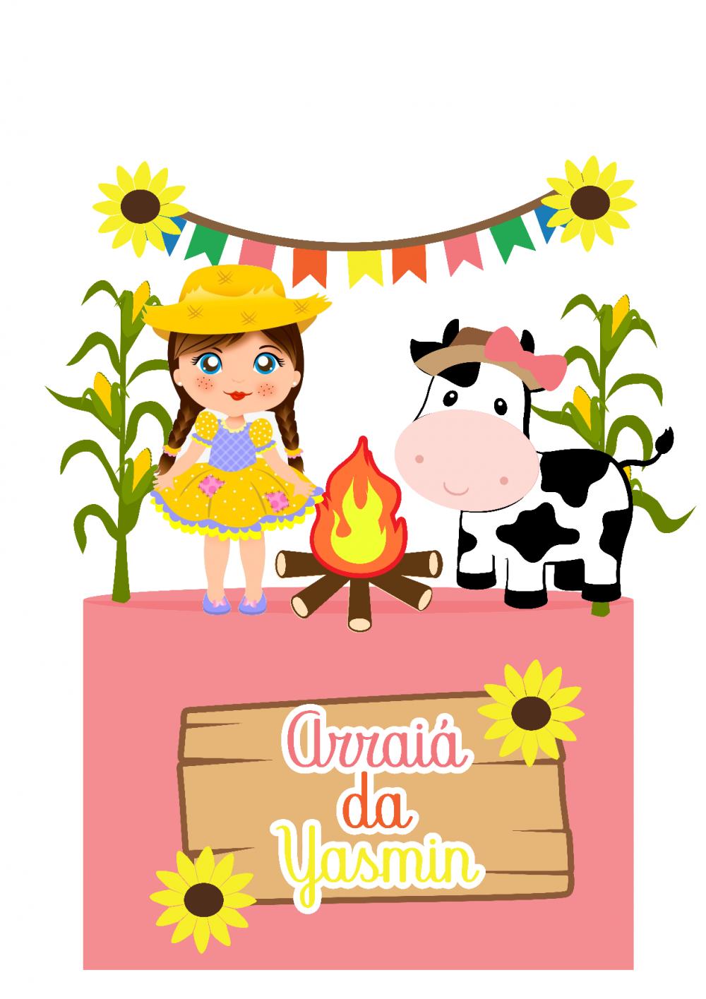 Arquivo de corte topo de bolo Arraiá