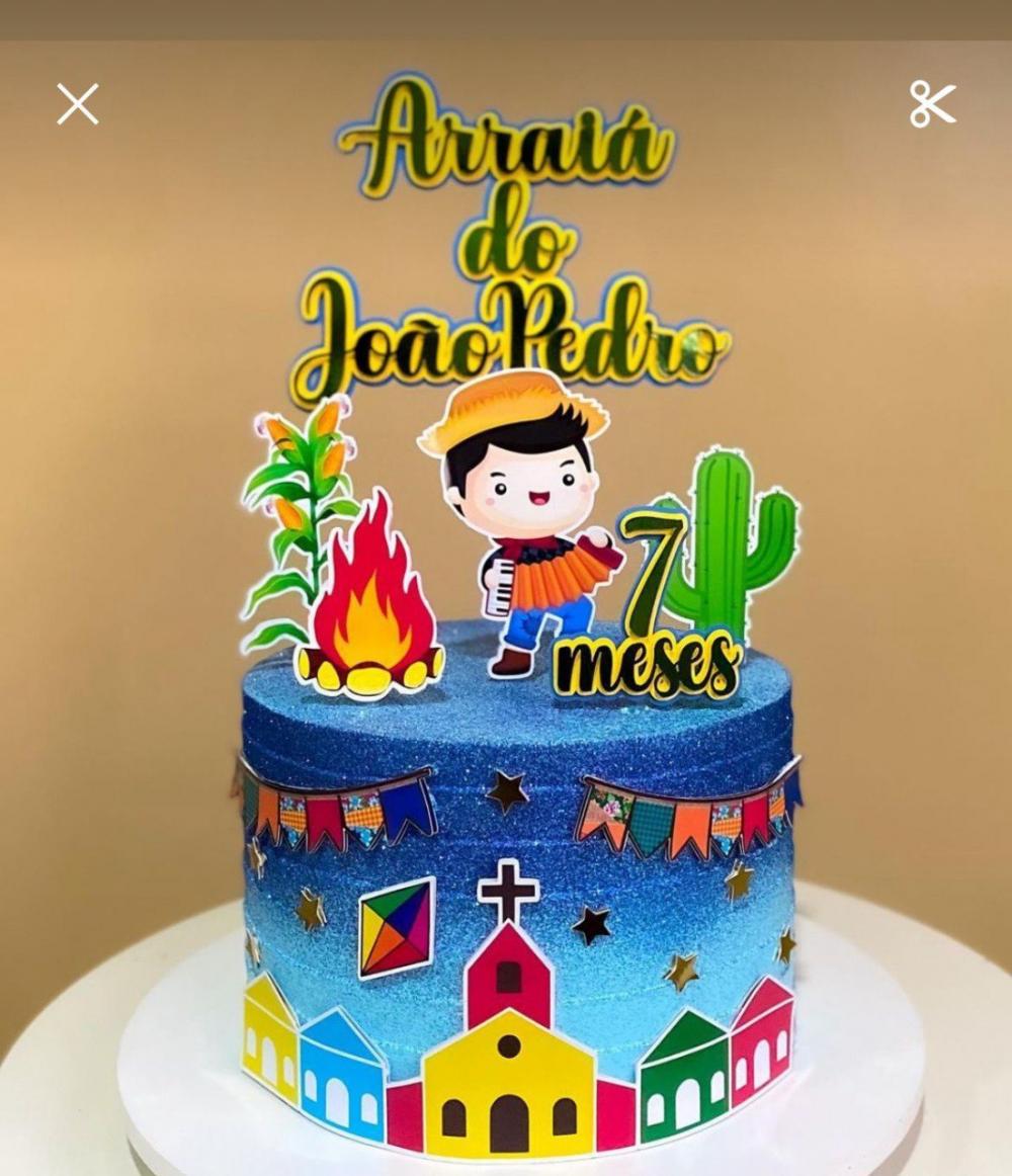 Arquivo de corte topo de bolo Arraiá