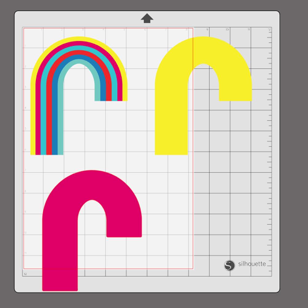 Arquivo de corte topo de bolo arco iris