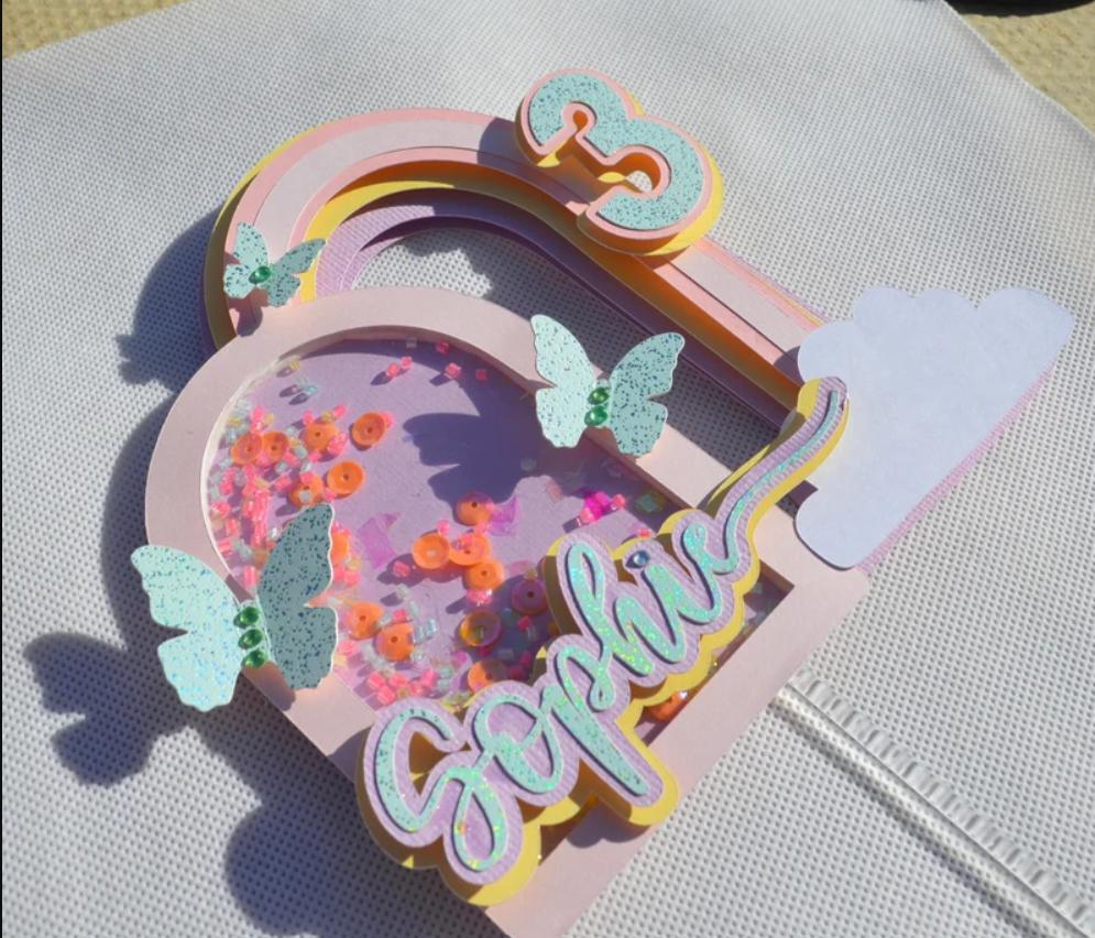 Arquivo de corte topo de bolo arco iris