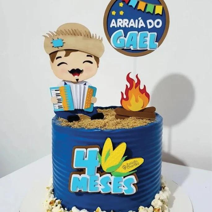 Arquivo de corte topo de bolo Arraiá