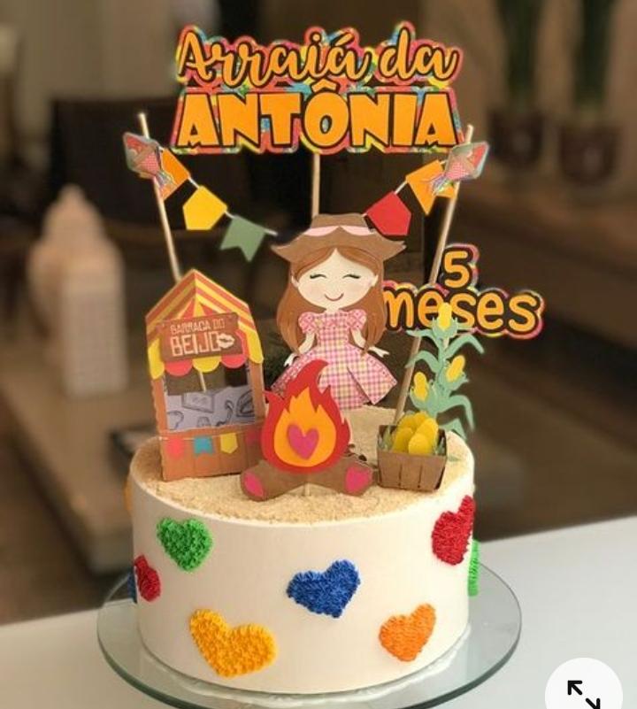 Arquivo de corte topo de bolo Arraiá