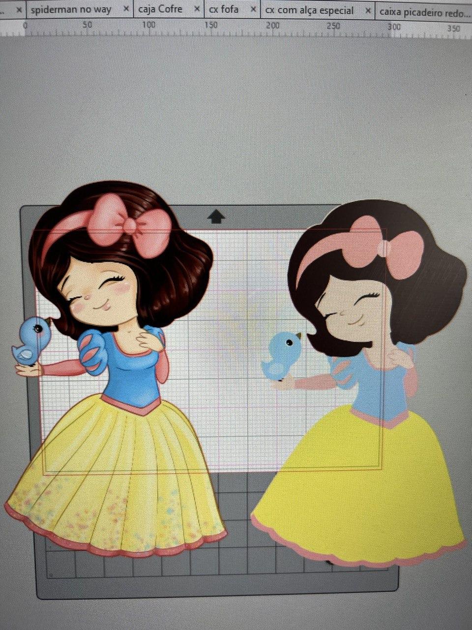 Arquivo de corte topo de bolo Branca de Neve