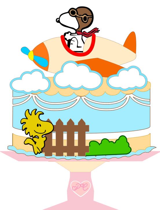 Arquivo de corte Topo de bolo Snoopy