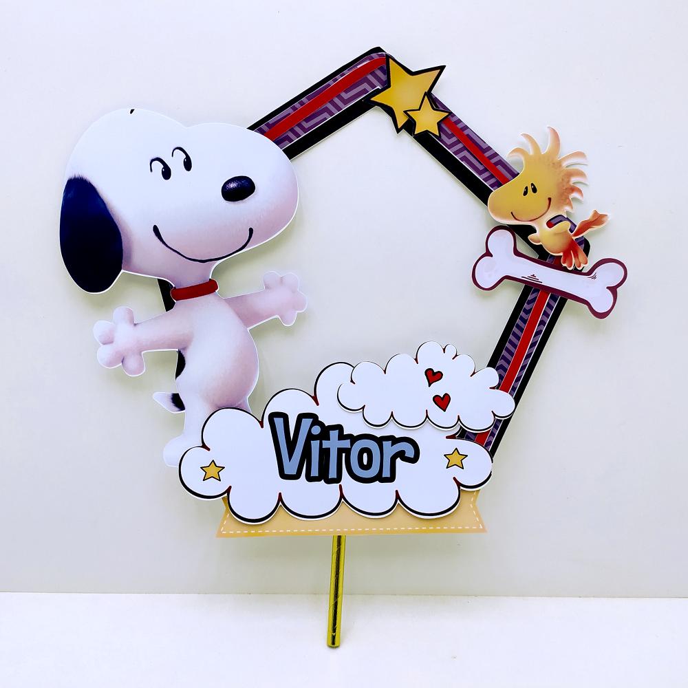 Arquivo de corte Topo de bolo Snoopy