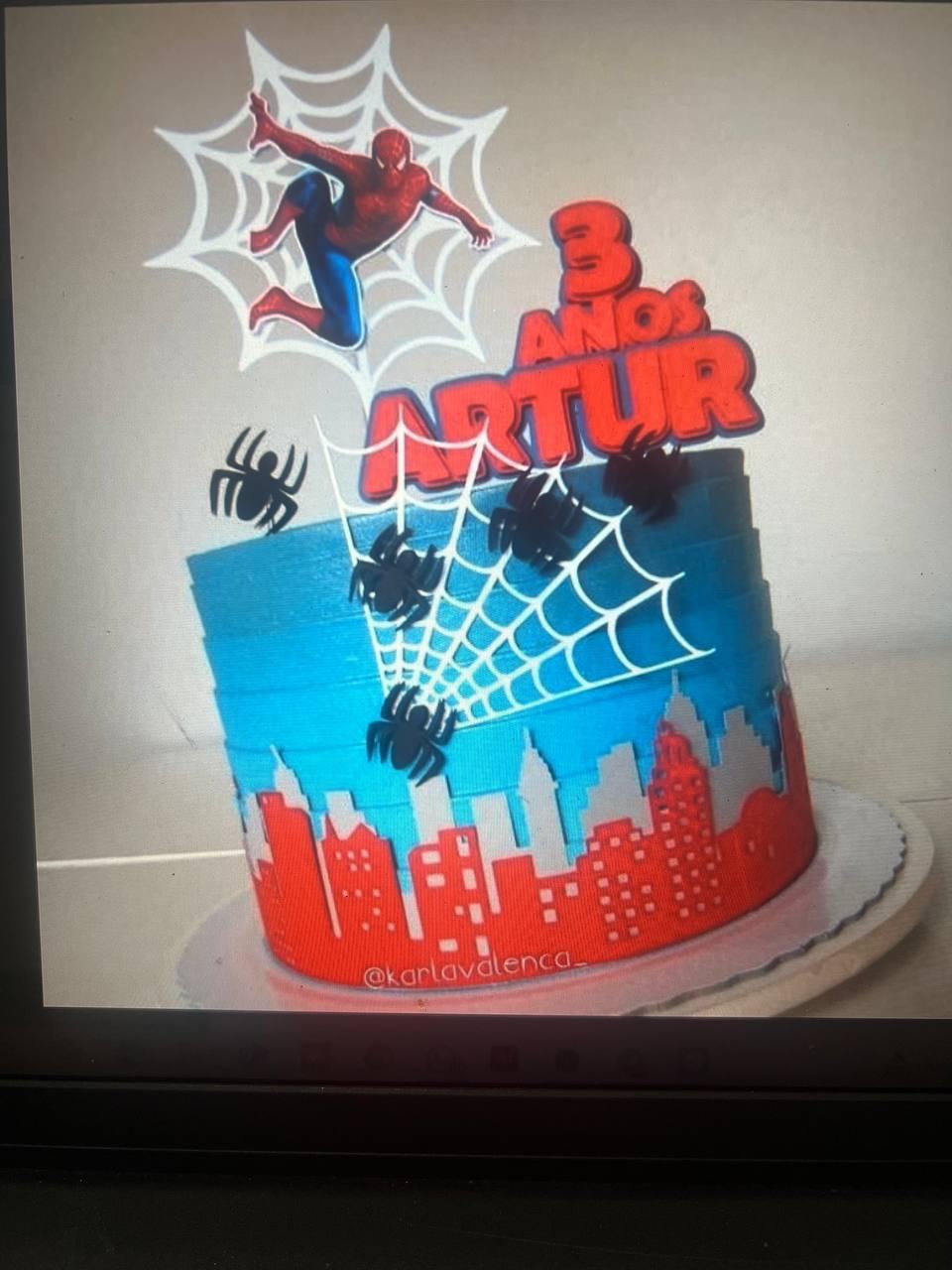 Arquivo de corte Topo de bolo Homem Aranha