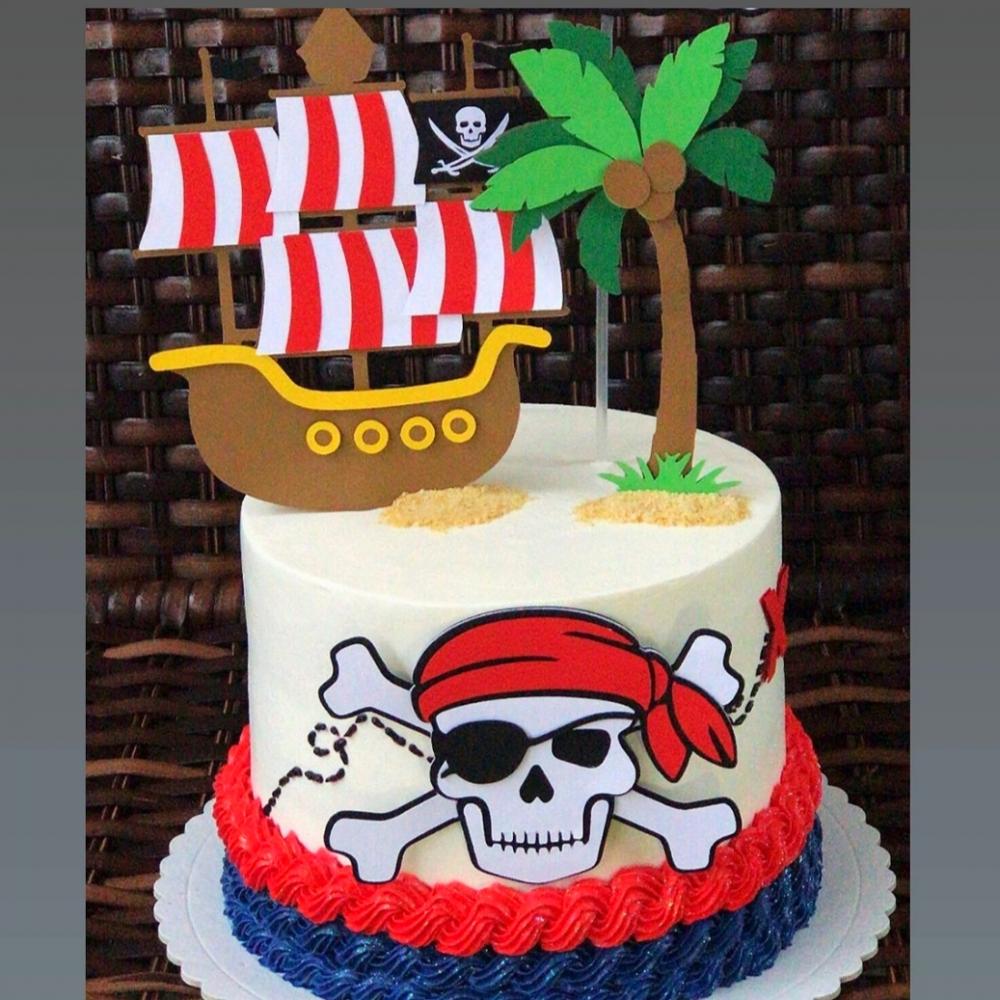 Arquivo de corte topo de bolo Pirata