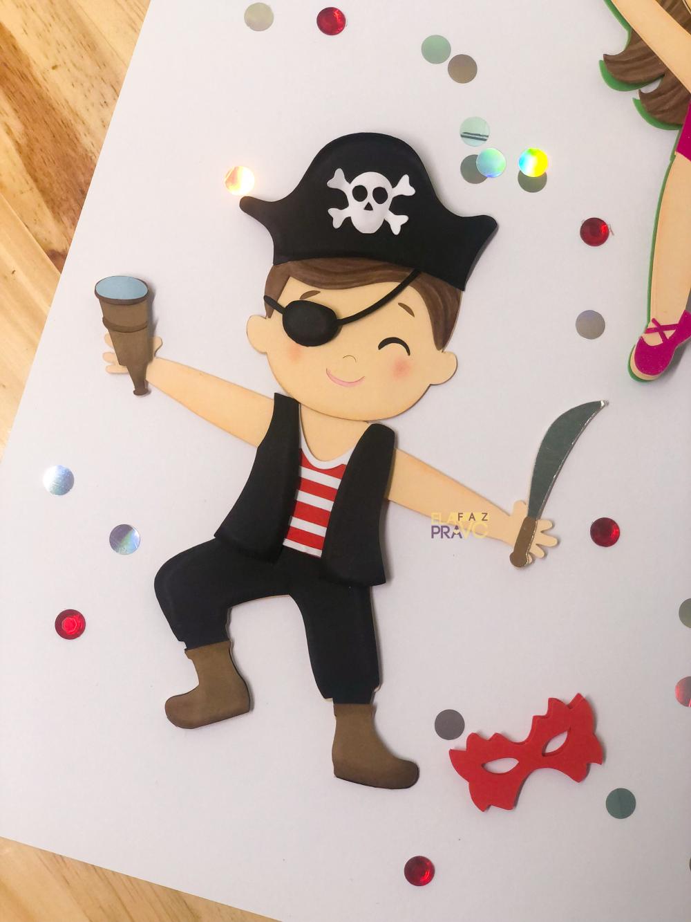 Arquivo de corte topo de bolo Pirata