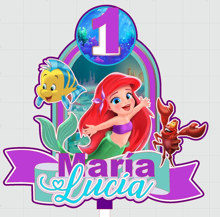 Arquivo de corte topo de bolo ariel