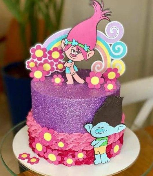 Arquivo de corte topo de bolo Trolls