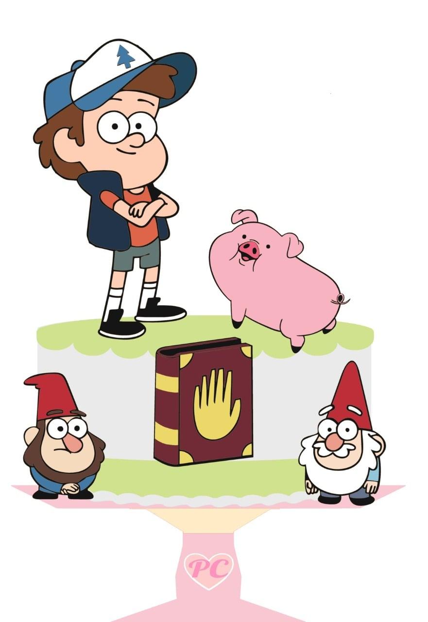 Arquivo de corte topo de bolo Gravity falls