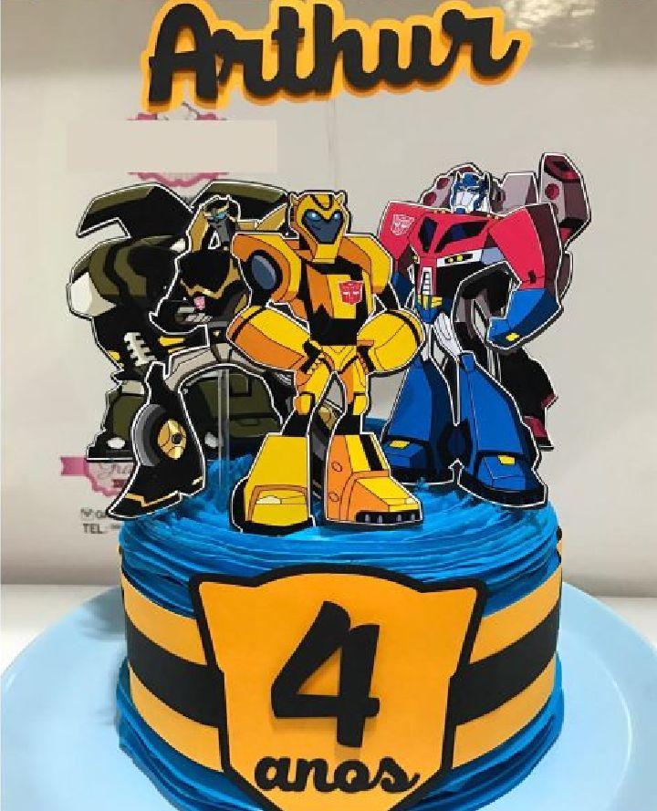 Arquivo de corte topo de bolo transformers