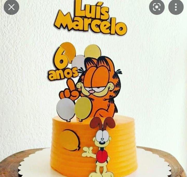 Arquivo de corte topo de bolo Garfield