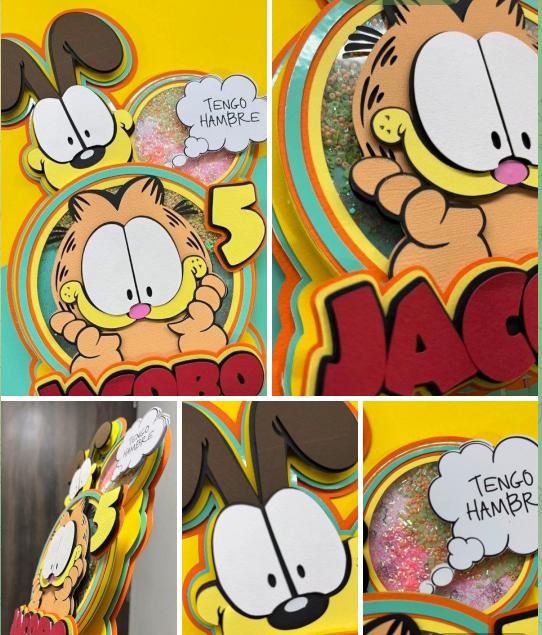 Arquivo de corte topo de bolo Garfield
