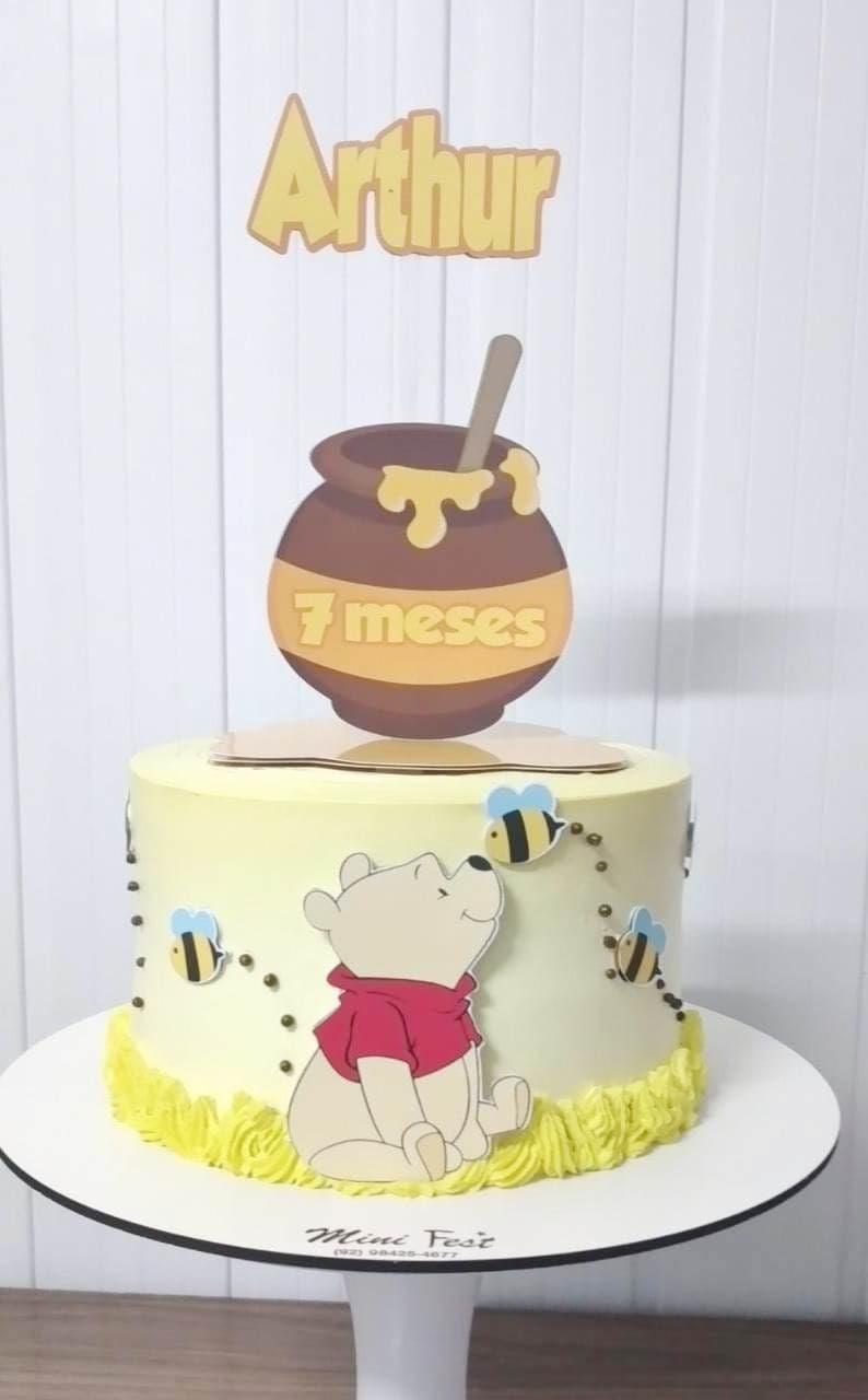 Arquivo de corte topo de bolo Ursinho Pooh