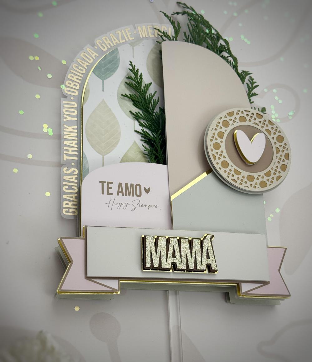 Arquivo de corte Topo de bolo Dia das Mães
